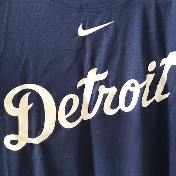 Brand New Nike MLB Detroit Tiger Woodmark Navy T-Shirt Mens Size Medium - Picture 5 of 7